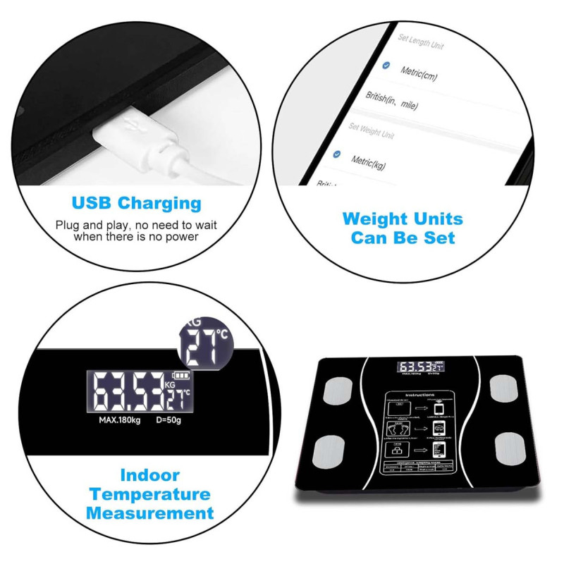 CE-25042/25118/25043 BLUETOOTH BATHROOM SCALE 180KG