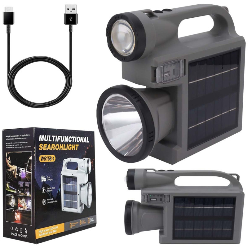 W5158-SOLAR SEARCHLIGHT HANDHELD LED SPOTLIGHT