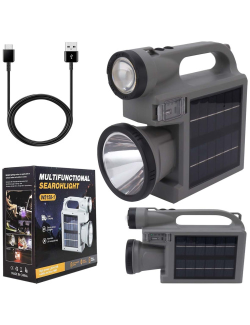 W5158-SOLAR SEARCHLIGHT HANDHELD LED SPOTLIGHT