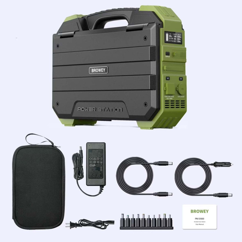 NBS PORTABLE POWERSTATION WITH SOALR PANEL 1000W