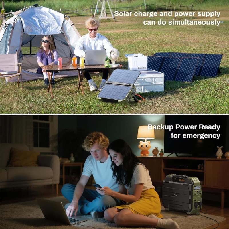 NBS PORTABLE POWERSTATION WITH SOALR PANEL 1000W