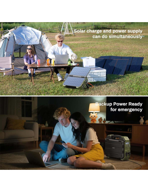 NBS PORTABLE POWERSTATION WITH SOALR PANEL 1000W