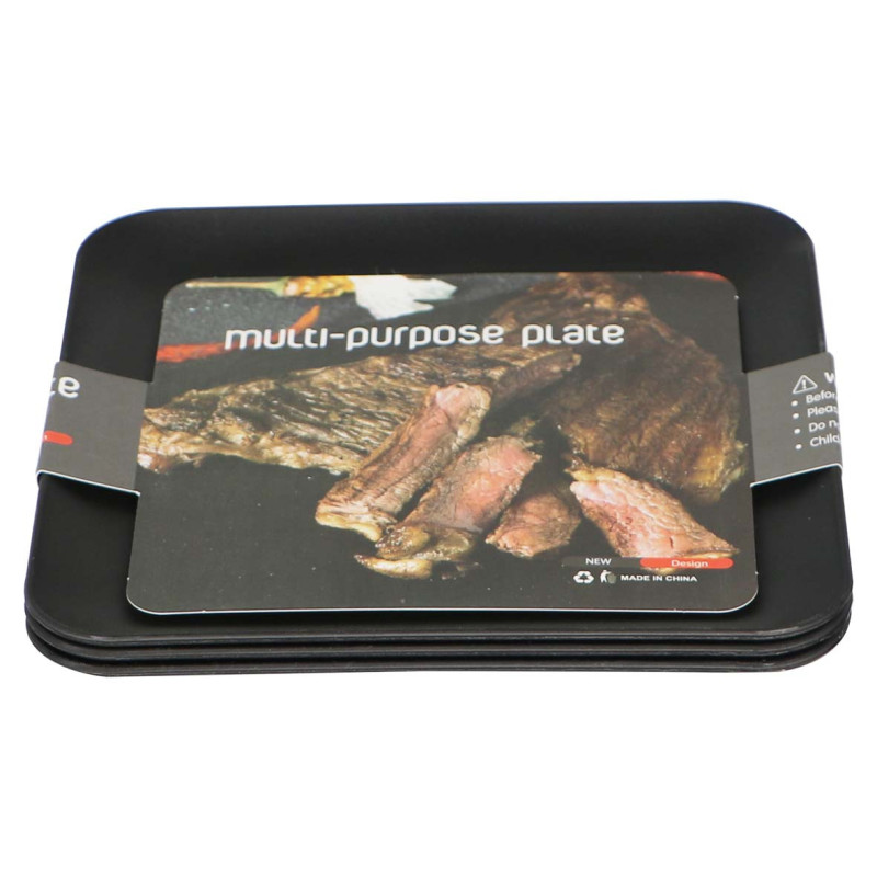 NA-75421-P MULTI PURPOSE MELAMINE-PLATE 3PCS/SET 19.8X19.8X1.6CM