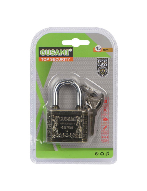 IT-81144 RECTANGULAR TOP SECURITY LOCK45MM GUSAMI