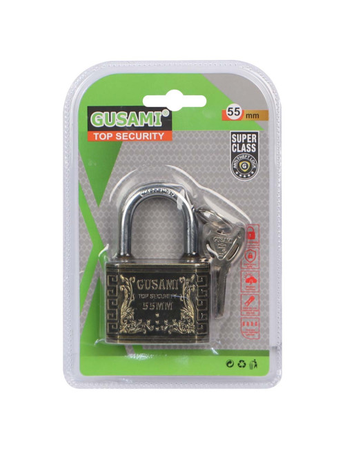 IT-81145 RECTANGULAR TOP SECURITY LOCK 55MM GUSAMI