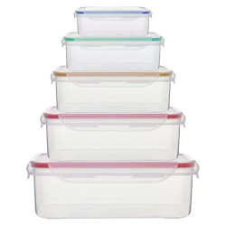 NA-75969-P RECTANGULAR LUNCH BOX 5PCS/SET
