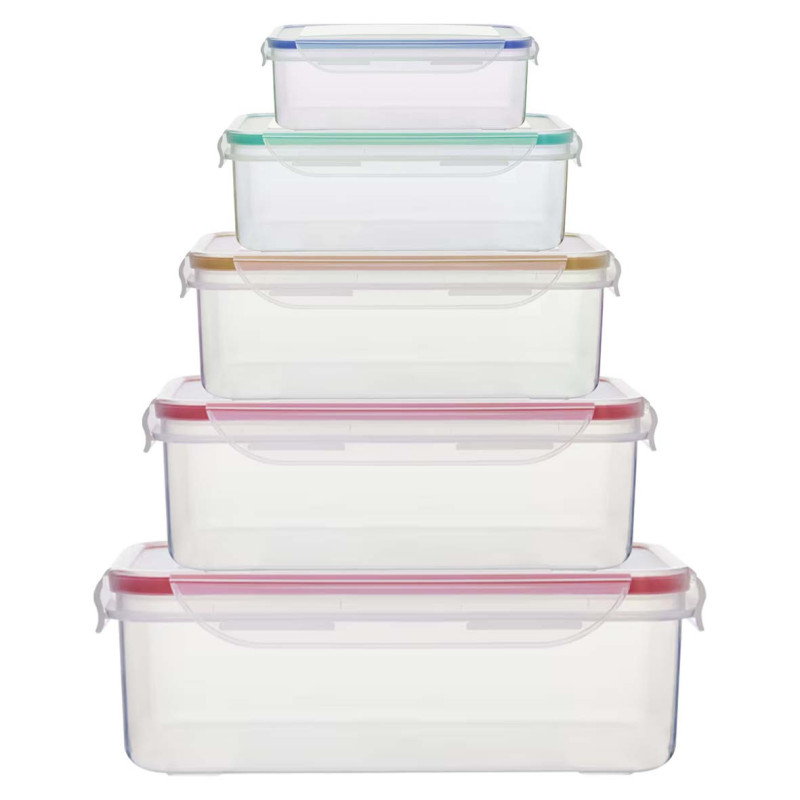 NA-75969-P RECTANGULAR LUNCH BOX 5PCS/SET