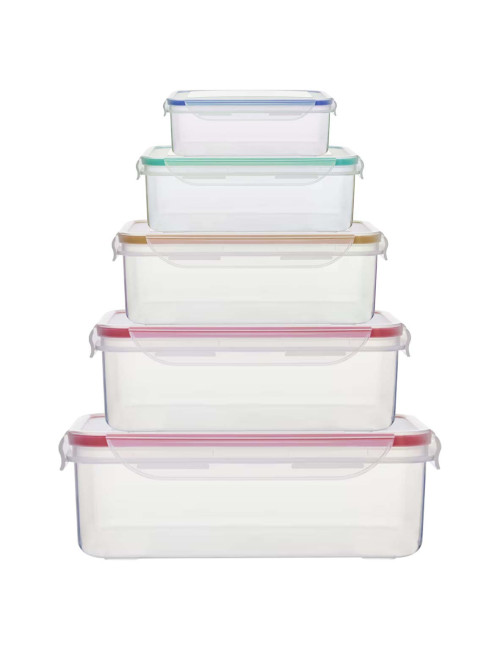 NA-75969-P RECTANGULAR LUNCH BOX 5PCS/SET