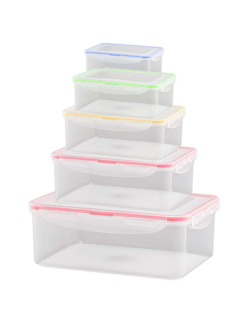NA-75969-P RECTANGULAR LUNCH BOX 5PCS/SET
