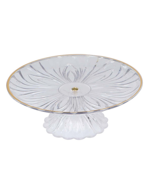 NA-75291-P CRYSTAL PLASTIC CAKE & FRUIT PLATE