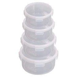 NA-75320 ROUND PLASTIC FOOD-BOX 4PCS/SET