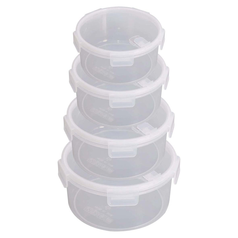 NA-75320 ROUND PLASTIC FOOD-BOX 4PCS/SET