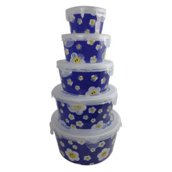 NA-75871-P ROUND PLASTIC FOOD-BOX 5PCS/SET