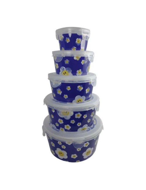 NA-75871-P 5CS/SET حافظة طعام مدور
