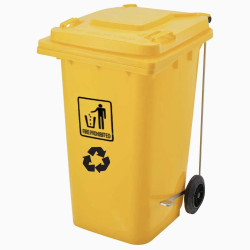 DUSTBIN WITH WHEELS SIDE PEDAL MULTICOLOUR 240 LTRS