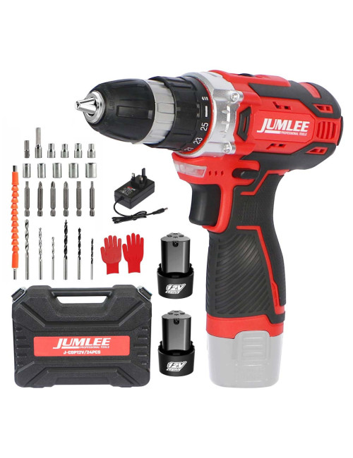 JUMLEE J-CDP12V/24PCS دريل جملي باتري 12 وات