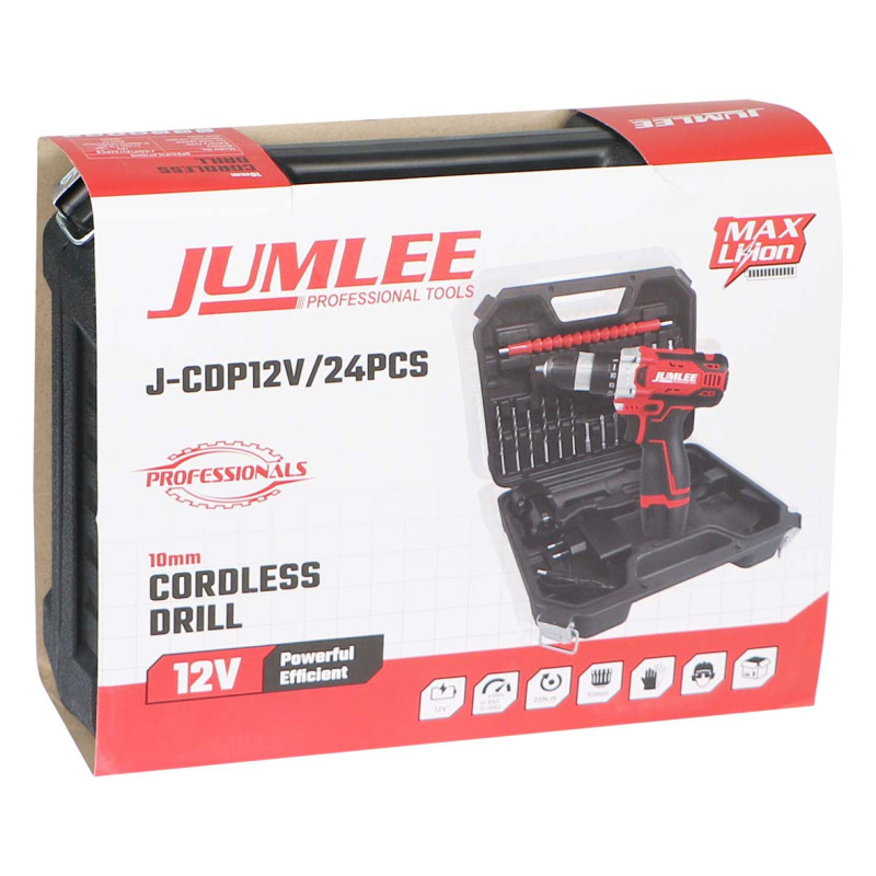 JUMLEE J-CDP12V/24PCS دريل جملي باتري 12 وات