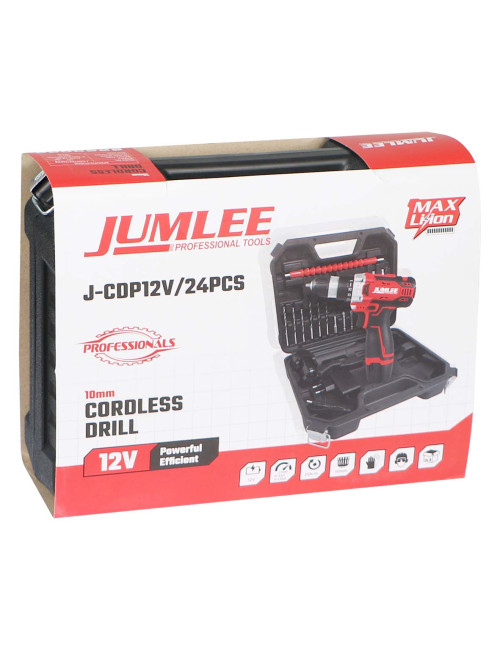 JUMLEE J-CDP12V/24PCS دريل جملي باتري 12 وات