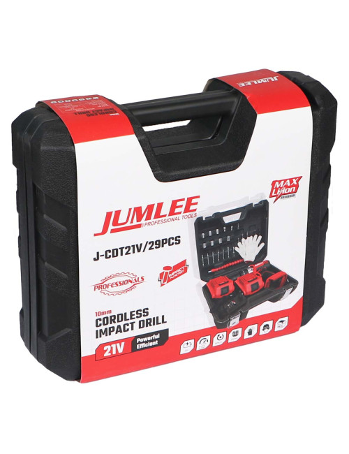 JUMLEE-J-CDT21V/29PCS 10MM دريل جملي باتري 21 وات