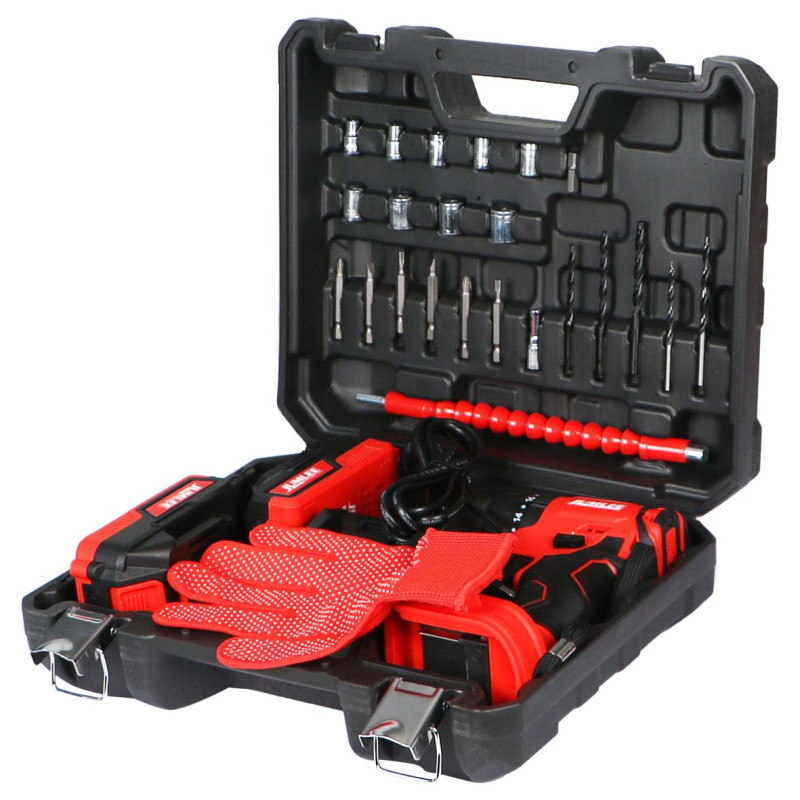 JUMLEE-J-BCDT21V/24PCS LINO CORDLESS DRILL 13MM 21V /24PCS 2 BATTERY