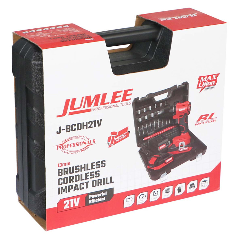 JUMLEE-J-BCDT21V/24PCS LINO CORDLESS DRILL 13MM 21V /24PCS 2 BATTERY
