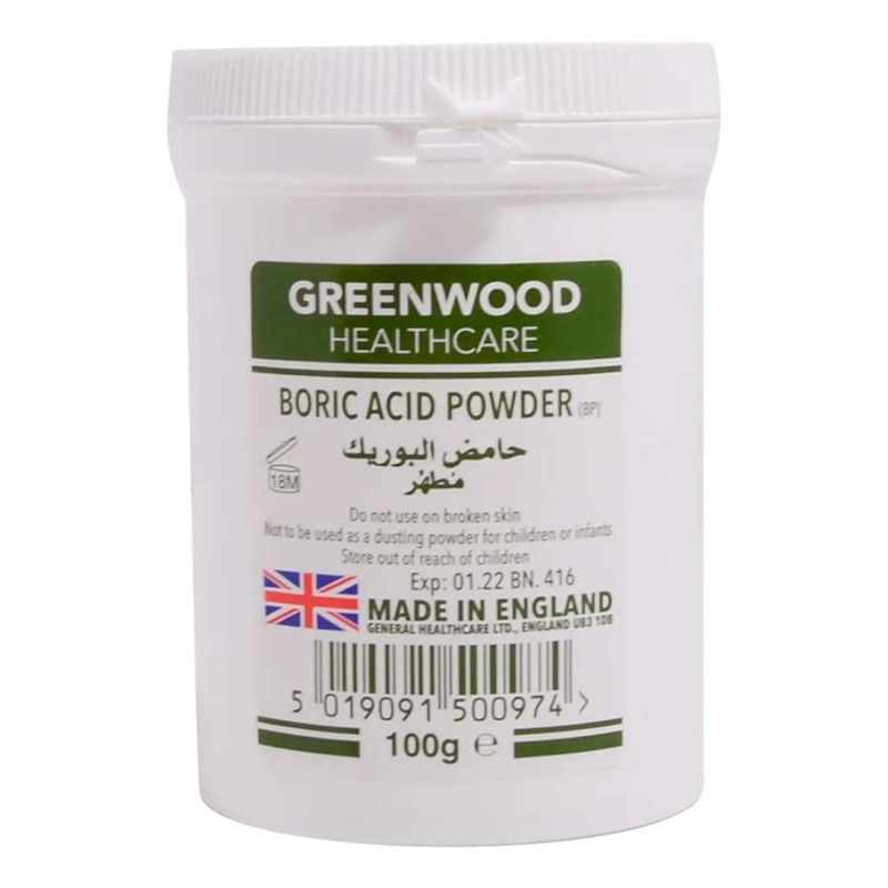 GREEWOOD-BORIC ACID POWDER 100GM