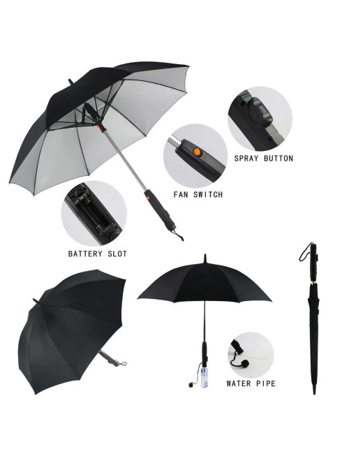 UFS UMBRELLA WITH FAN AND SPRAY