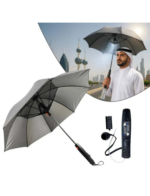 UFS UMBRELLA WITH FAN AND SPRAY