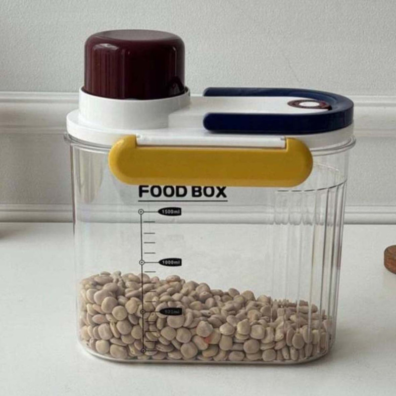 NA-75970-P FOOD STORAGE BIN WITH CUP 20.5X9.5X21CM