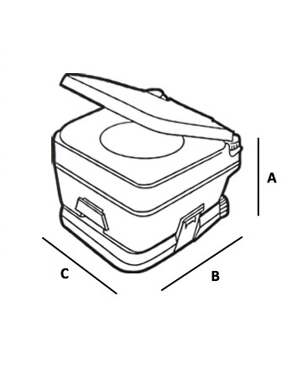 CHH-1215 PORTABLE TOILET 15 LTR