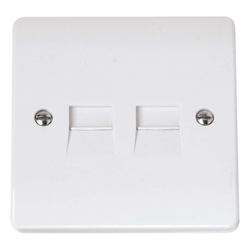 CONACTUM COMPUTER SOCKET WHITE 2 GANG