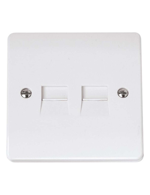 CONACTUM COMPUTER SOCKET WHITE 2 GANG