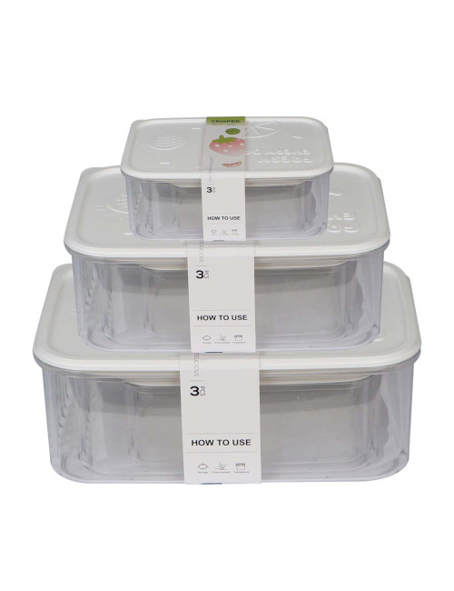 NA-75476 3PCS/SET 21.5X11CM حافظة طعام