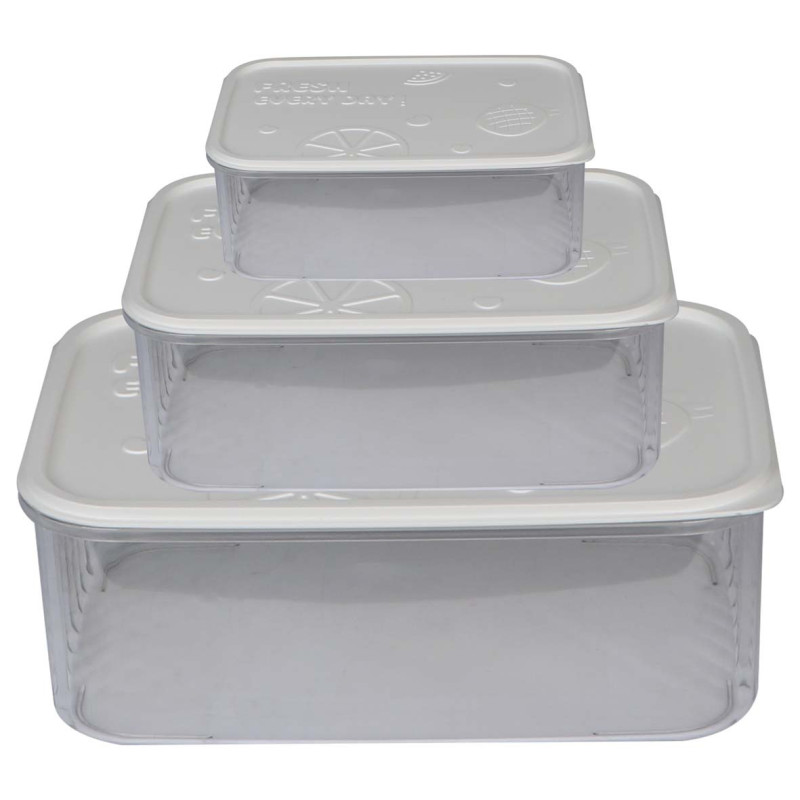 NA-75476 SQUARE PLASTIC FOOD-BOX 3PCS/SET