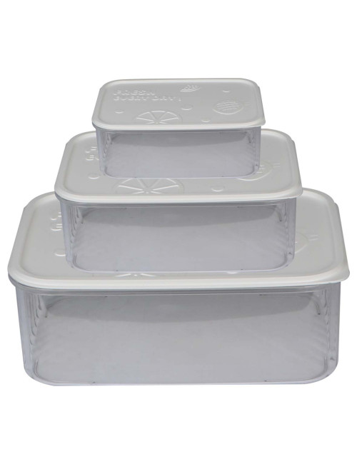NA-75476 SQUARE PLASTIC FOOD-BOX 3PCS/SET