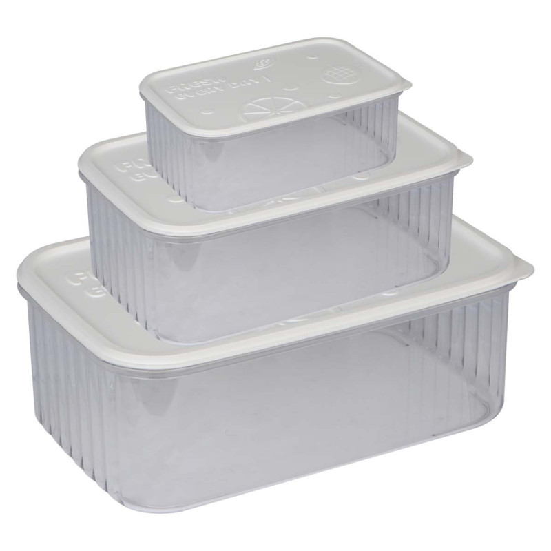 NA-75476 SQUARE PLASTIC FOOD-BOX 3PCS/SET