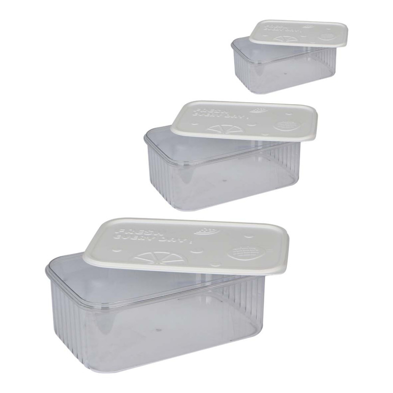 NA-75476 SQUARE PLASTIC FOOD-BOX 3PCS/SET