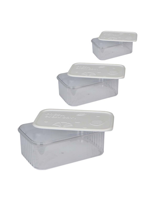 NA-75476 SQUARE PLASTIC FOOD-BOX 3PCS/SET