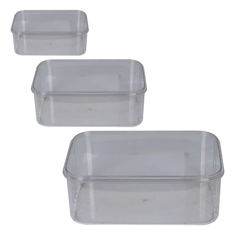 NA-75476 SQUARE PLASTIC FOOD-BOX 3PCS/SET