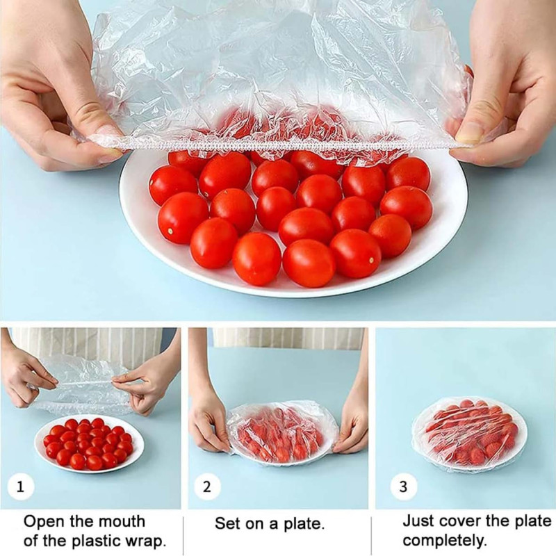 REUSABLE ELASTIC FOOD STORAGE COVERS 200PCS
