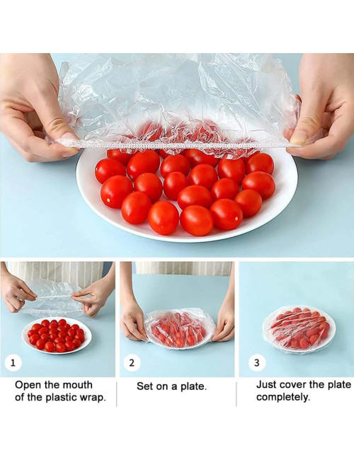 REUSABLE ELASTIC FOOD STORAGE COVERS 200PCS