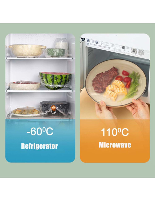 REUSABLE ELASTIC FOOD STORAGE COVERS 200PCS