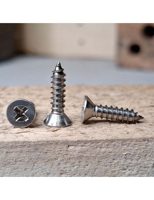 برغي سن صاج كروم 3/4"×"14