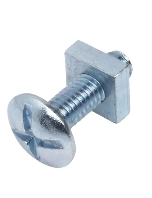 ELEC. GALV. ROUND HEAD BOLT W/1 NUT 3/16" x 1/2"