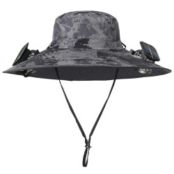 OUTDOOR SUN HAT WITH DUAL SOLAR FAN
