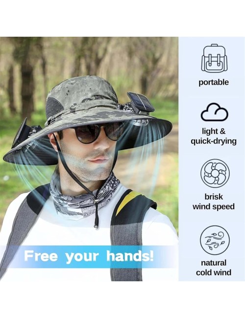 OUTDOOR SUN HAT WITH DUAL SOLAR FAN