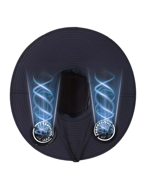OUTDOOR SUN HAT WITH DUAL SOLAR FAN