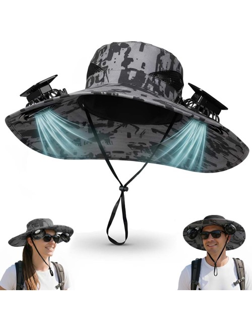 OUTDOOR SUN HAT WITH DUAL SOLAR FAN