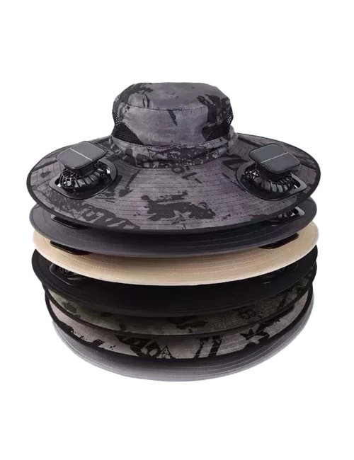 OUTDOOR SUN HAT WITH DUAL SOLAR FAN
