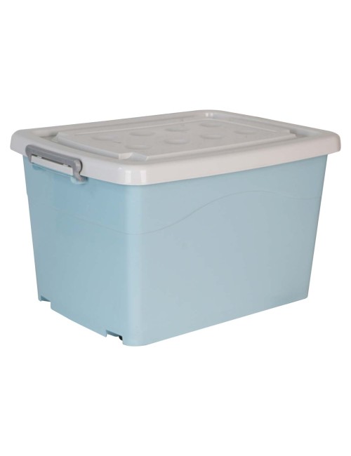 J17-010 PLASTIC STORAGE BOX WITH LID MULTI COLOR 54×41×34CM